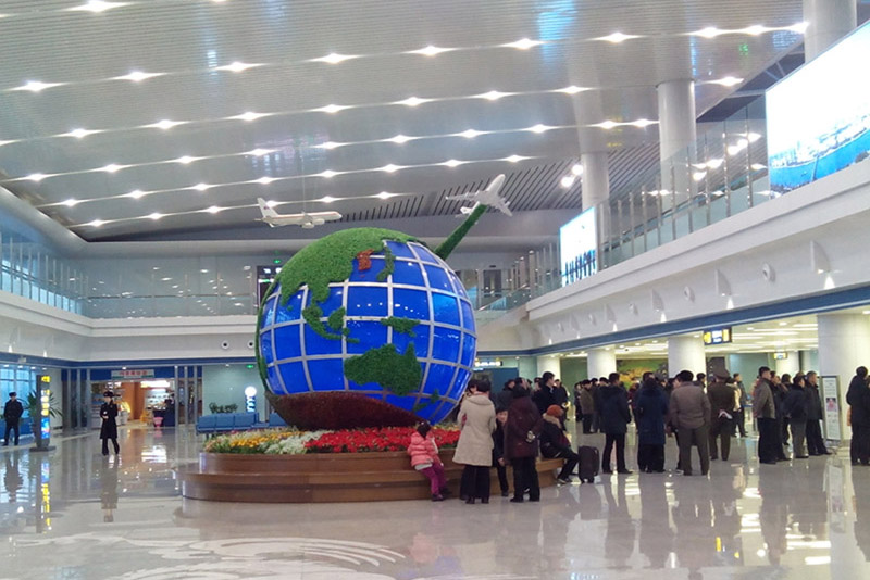 Pyongyang Airport Globe