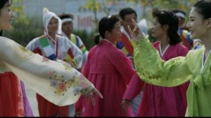 Publicity still for the North Korean movie 'a Promise Made in Pyongyang'