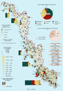 An ethnic map of Transnistria.