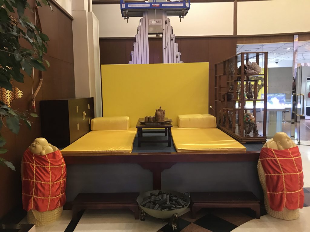 The Imperial Hotel and Casino: a prop throne on display inside the hotel