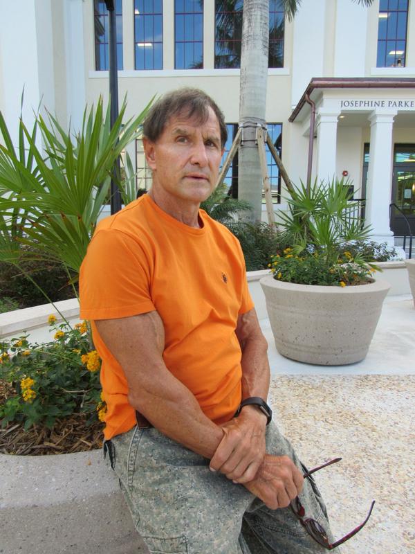 Dan "Tito" Davis, author of the bestselling "Gringo", relaxes outside a hotel.