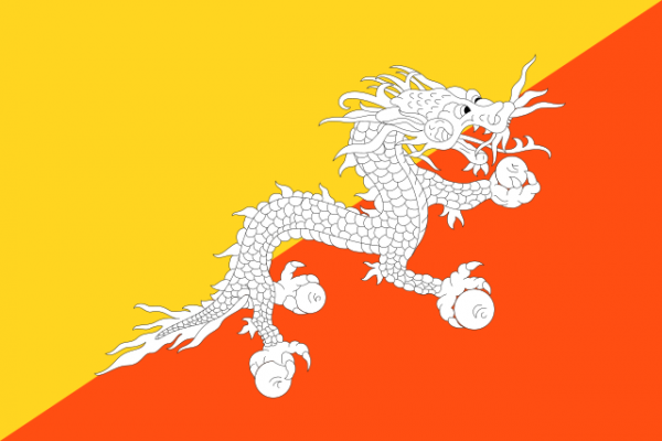 The National Flag of Bhutan
