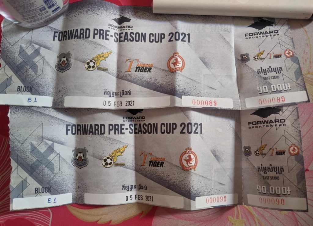 Football in Cambodia - The tickets