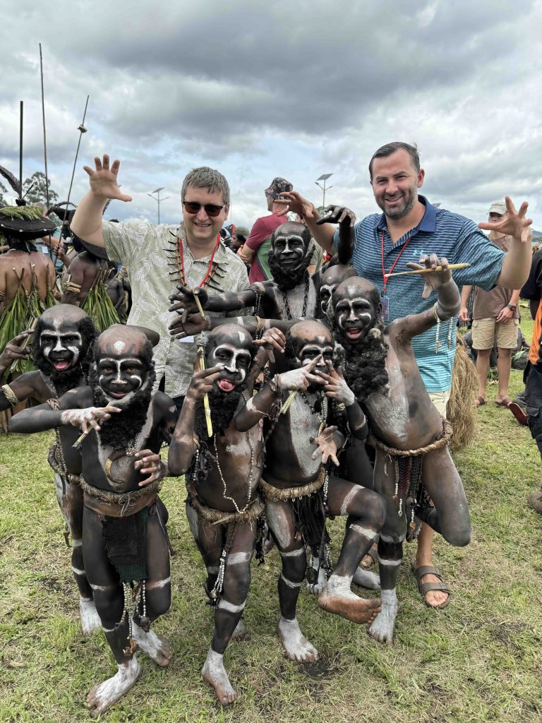Embracing the spirit of adventure, YPT travelers dive headfirst into the celebrations of the Mount Hagen Festival!