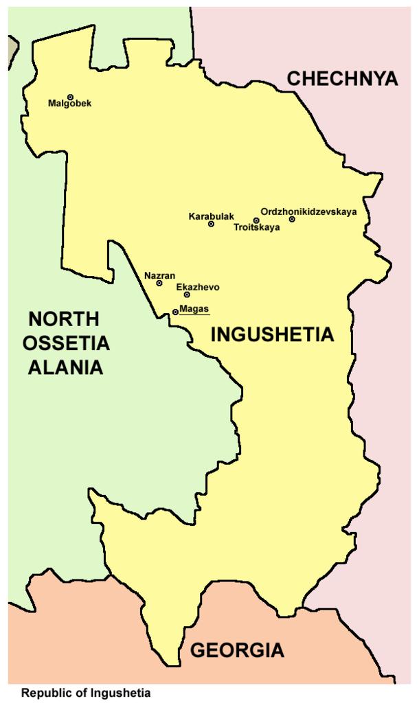 Map of Ingushetia
